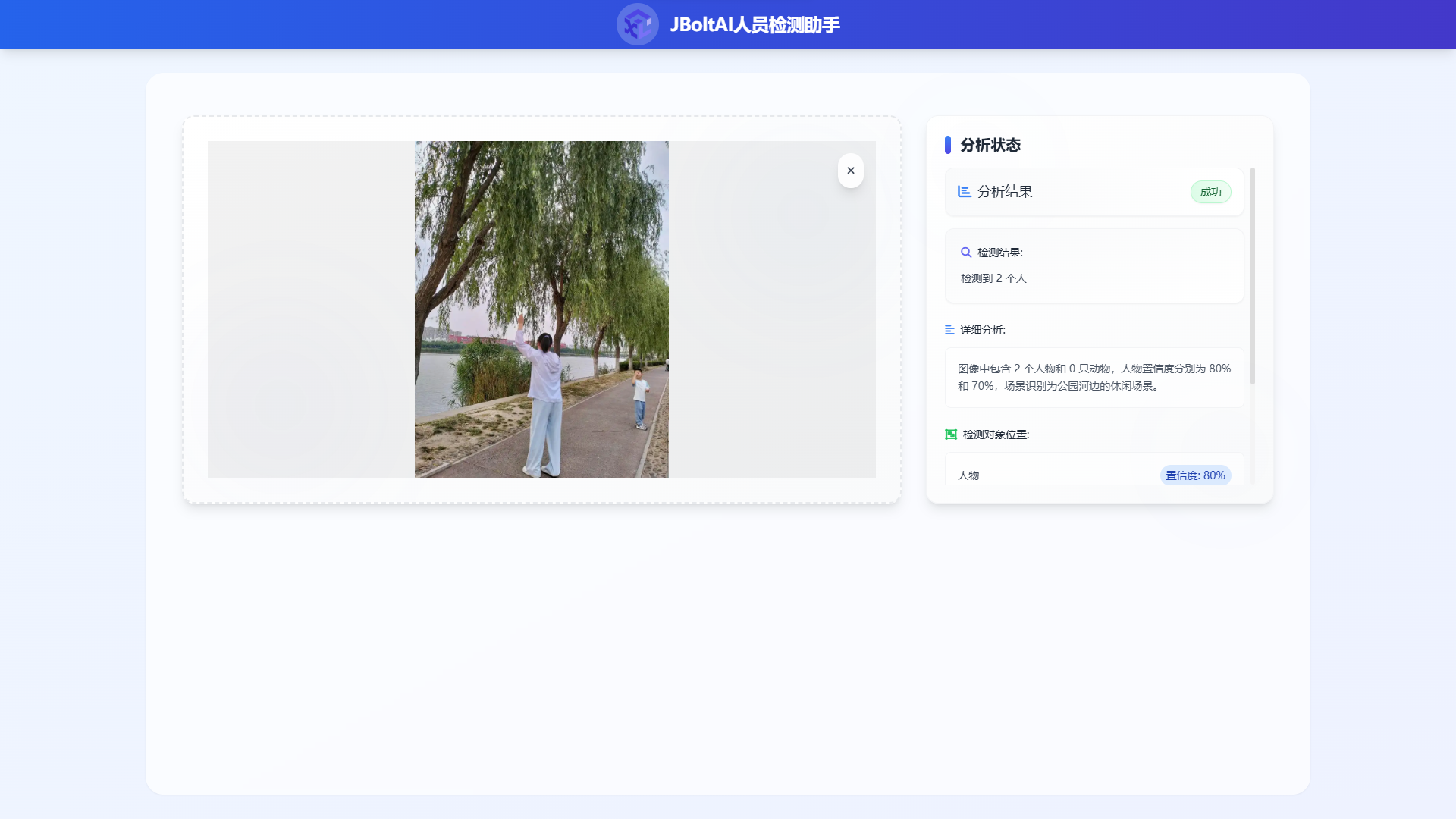 图像人员检测界面展示