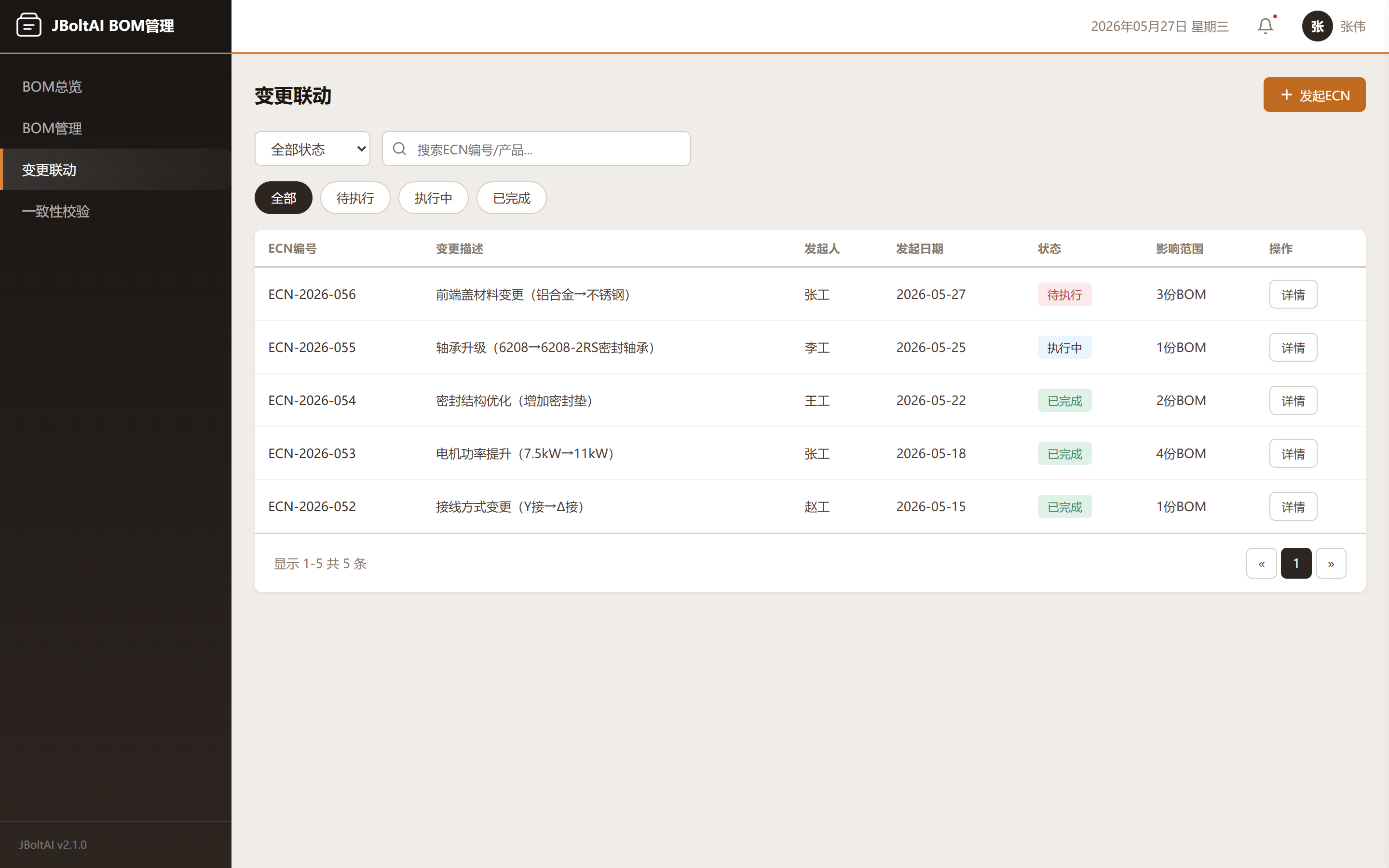 BOM版本比对-JBoltAI BOM管理系统-山东向量空间人工智能科技有限公司